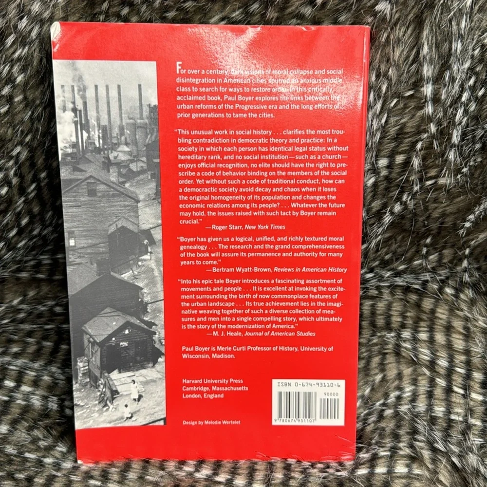 Urban Masses & Moral Order in America 1820-1920 by Paul Boyer Book